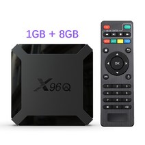 X96Q 안드로이드 100 TV 박스 올위너 H313 쿼드 코어 4K 60fps H265 2G 와이파이 구글 플레이어 스토어 유튜브 X96Q2 셋톱 박스 2GB 16GB, 1.미국 플러그  1G 8G