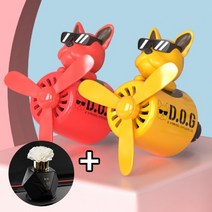 도그독 에어휠 [1+1세트] 차량용 방향제, 에어휠 푸들(화이트) x2개, 화이트코튼 x2개