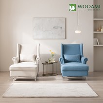 [우아미가구] 쏘엘 1인+스툴세트 아쿠아텍스 스웨이드 이지클린 소파 3color, 전체색:크림아이보리