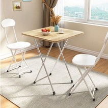 봄별꽃 접이식 다용도 테이블 의자, 사각 노멀 베이지