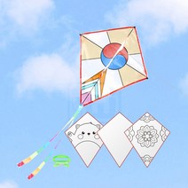 민화샵 가오리연 색칠 만들기 세트 얼레 포함, 여우