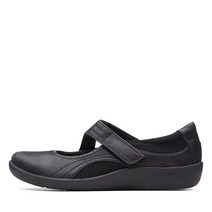 Clarks 여성용 실리안 벨라 메리 제인 플랫 슈즈 블랙 7 US, 5, Black