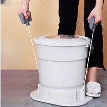 수동 탈수기 짤순이 세탁 소형 가정용 빨래 걸레 행주, 브라운 + 배수구 커버 + 배수관