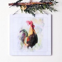 아트박스/꾸밈 np895-행잉액자_희소식을부르는닭그림(사각중형)