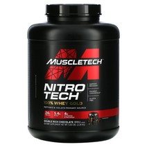 Muscletech Nitro Tech 100% 유청 골드 더블 리치 초콜릿 2.28kg(5.03lbs), 5.03 파운드