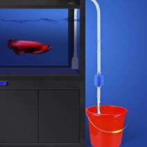 DM PKFARM 어항 수동 펌프 환수기 수족관 물 교체 호스, 화이트, 1개