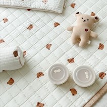 돗투돗 시원한 아기 쿨매트 동물친구들 신생아 침대 인견 쿨 패드 여름 이불, 인견쿨에어패드(110x200)-해피돗꼼