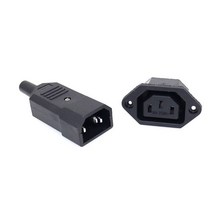 1쌍/2pcs IEC320 C14 C13 전기 AC 소켓 3 암 수 인렛 플러그 커넥터 핀 마운트, 06 1 Pair (T1)