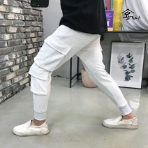 용된다 남자 스판 트레이닝 카고 조거팬츠