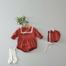 사자옷 여아 아기 신생아 백일 돐 아기옷 카라 자수 보넷 바디 슈트