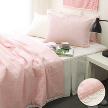 [메종텍스타일] 벨라 레이스 린넨 텐셀 여름이불 단품 Q 핑크