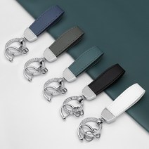 유투카 포터 2 스타렉스 아반떼MD YF쏘나타 i30 그랜저TG 엑센트 차 키케이스 스마트 키홀더 TPU 차 키커버 키링, (추가구매)_가죽스트랩, 실버라인_다크그레이