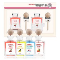 테렐 차량용 방향제 자동차 디퓨저 40ml 1+1 세트 리필오일 선물 ozinc*9693541PW, 피치(복숭아)