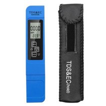 tds측정기 수질검사기 공구 디지털 테스터 TDS EC 미터 범위 09990 물 순도 온도 PPM, as shown+blue