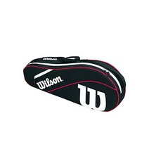 WILSON 윌슨 어드밴티지 테니스백 시리즈, Advantage Iii, Black/White/Red