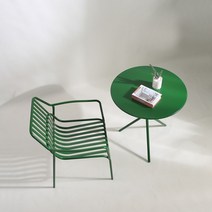 철제 레저의자 테라스 옥상 테이블 옥탑방 인테리어, 의자 매트 아미그린 메인 사진 색상