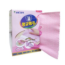 인터샵 유한그린텍 고급두루말이 곰 항균 행주 (106매입) 부직포 롤행주 펄프행주 A, 1개