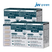 JW중외제약 관절 연골 뮤코다당 단백 콘드로이친 1200 4박스, 60캡슐, 4box, 60정