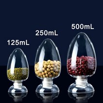 유리 샘플 디스플레이 병 씨앗 마개 포함 실험실 원뿔형 12ml 250ml 500ml 1 개, 500 mL