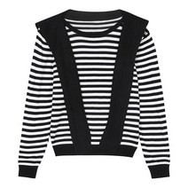 베스띠벨리 22F/W 니트 머플러 스트라이프 풀오버 BFU2957BKP