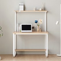 헤이미쉬홈 샘스틸 1인용 고등학생 1단 하이 철제 컴퓨터 책상 900, 상판) 베이지, 프레임) 화이트