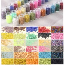 75종 비즈(8g) - 마스크줄 팔찌만들기재료 꽃반지 비즈셋트 비즈비즈공예 diy 만들기재료 어린이집유치원재료 시드비즈 키트 구슬 만들기 어린이 유아 혼합 비즈세트, 1.막대연보라(20g)