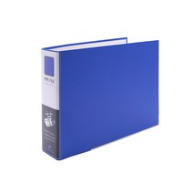 A4 2공 파이프 바인더 4x7 가로형, 청색, 1개