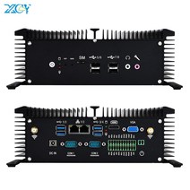 미니PC 팬리스 XCY-팬리스 산업용 미니 PC i7 8550U i5 8250U 듀얼 이더넷 GPIO RS232/422/485 Wi-Fi 4G LTE HDMI VGA 8xUSB 윈, [04] NO RAM NO SSD, [04] Intel Core i5-7200U