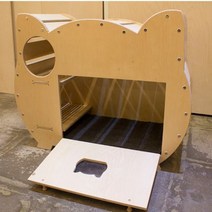 개냥이 고양이 원목 후드형 하우스형 화장실 배변용품