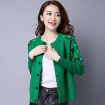 빌리즈빈 나이라 봄 플라워 가디건 라운드넥 꽃무늬 봄 여름 가디건 B115