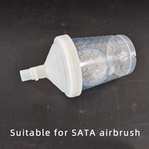 Sata 스프레이 건 포트 수성 페인트 300ml 투명 일회용 자동차 믹싱 컵 냄비 액세서리에 사용, 01 300ML 1pcs