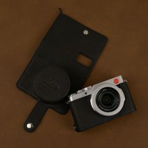 라이카 D-LUX109 D-LUX7 소 가죽 케이스 가방 보호 커버 하프 세트, 단일사이즈, 블랙 하프 세트