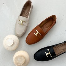 [간슈]천연가죽 폭신폭신 말랑말랑한 착화감 금장 장식 플랫 여성 드라이빙 페니 로퍼