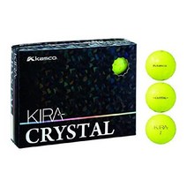 KASCO 카스코 KIRA CRYSTAL 골프공 스윙 연습 필드 볼 12 개입 3종, 다스, 옐로우
