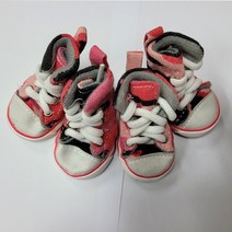 한정판매 [왈왈]강아지 운동화(무늬) 4호 가로4.5cm 세로 6.7cm 미니어쳐슈나우저 아메리칸코카스파니엘 패키니즈 피그 등 비슷한종 체중 4~14kg 체고 40~50cm, 핑크