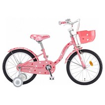 [바이크7] 2021 삼천리 하이킥 18인치 어린이 보조바퀴 네발자전거, 라이트 핑크