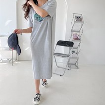 주디앤 여성 마우코 반팔 미디 원피스