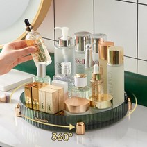 네모생활 회전식 화장품 정리대 투명 라이트그린 2가지색상 당일발송