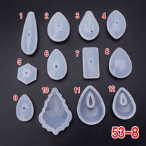 와이지알씨 미라클 실리콘 몰드 홈있는 목걸이형 모음 UV 레진 레진공예 미니어쳐, 53-08.실리콘 몰드 홈있는 목걸이형