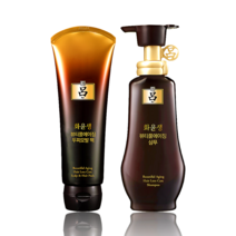 려 화윤생 뷰티풀에이징 샴푸 350ml+두피모발팩 230ml 탈모샴푸 두피케어, 580ml, 1세트