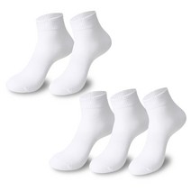 메디아스 면100% 두껍지 않은 여름 기능성 남자 스포츠캐쥬얼양말 단목(5켤레), 화이트