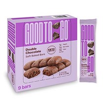 GOOD TO GO Soft Baked Bars - Double Chocolate 9 Pack - gluten-free Keto Certified Paleo Friendly, 1