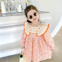 오란씨 잔꽃 셔링 카라 원피스 아동복 여아옷 여아의류 여자아동복 여아원피스 키즈원피스 봄 데일리룩 자매룩