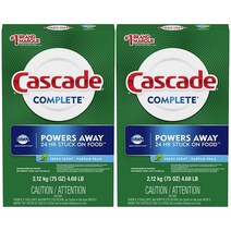 Cascade 캐스케이드 컴플리트 식기세척기 가루 세제 2.12kg 2팩