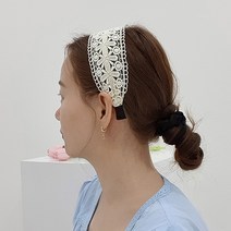 국내생산 러블리 와이드 레이스 펀칭 헤어밴드 더사봄