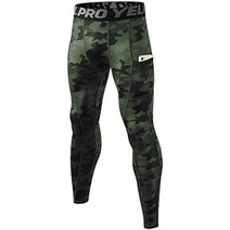 EARGFM Mens Athletic Leggings 운동 압축 바지 (주머니 포함) Cool Dry Baselayer Act