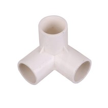 25mm 3구 pvc 파이프 연결 커넥터 집 하우스 가구 만들기 조인트 연결, 단품