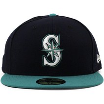 뉴에라 이치로 선수 소속 팀 59FIFTY FITTED CAP 시애틀 매리너스 ON-FIELD PERFORMANCE SEATTLE MARINERS 병행 수입품