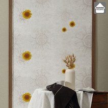 친환경 제로아이 20M 실크무늬 단열벽지, 라이즈 노란해바라기 1M x 20M
