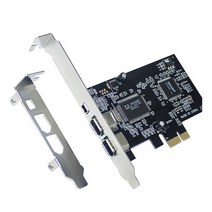 PCI-E PCI Express Firewire 카드 IEEE 1394 화동 케이블 비디오 오디오 전송 등의 컨트롤러 카드, 하나, 검정